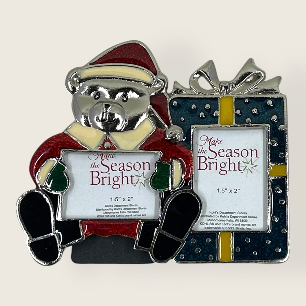 KOHL’S Santa Bear Picture Frame 1.5” x 2”